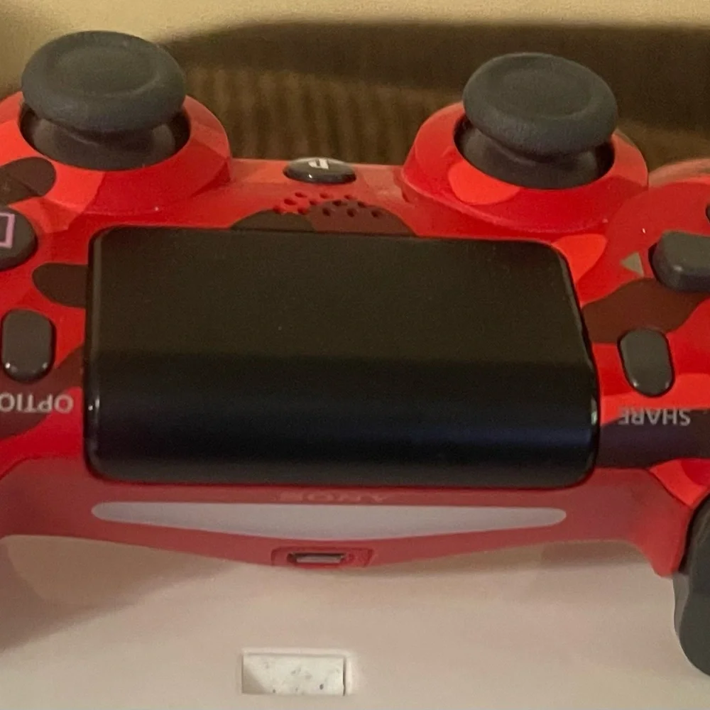 Sony Red and Black Camo Wireless Controller